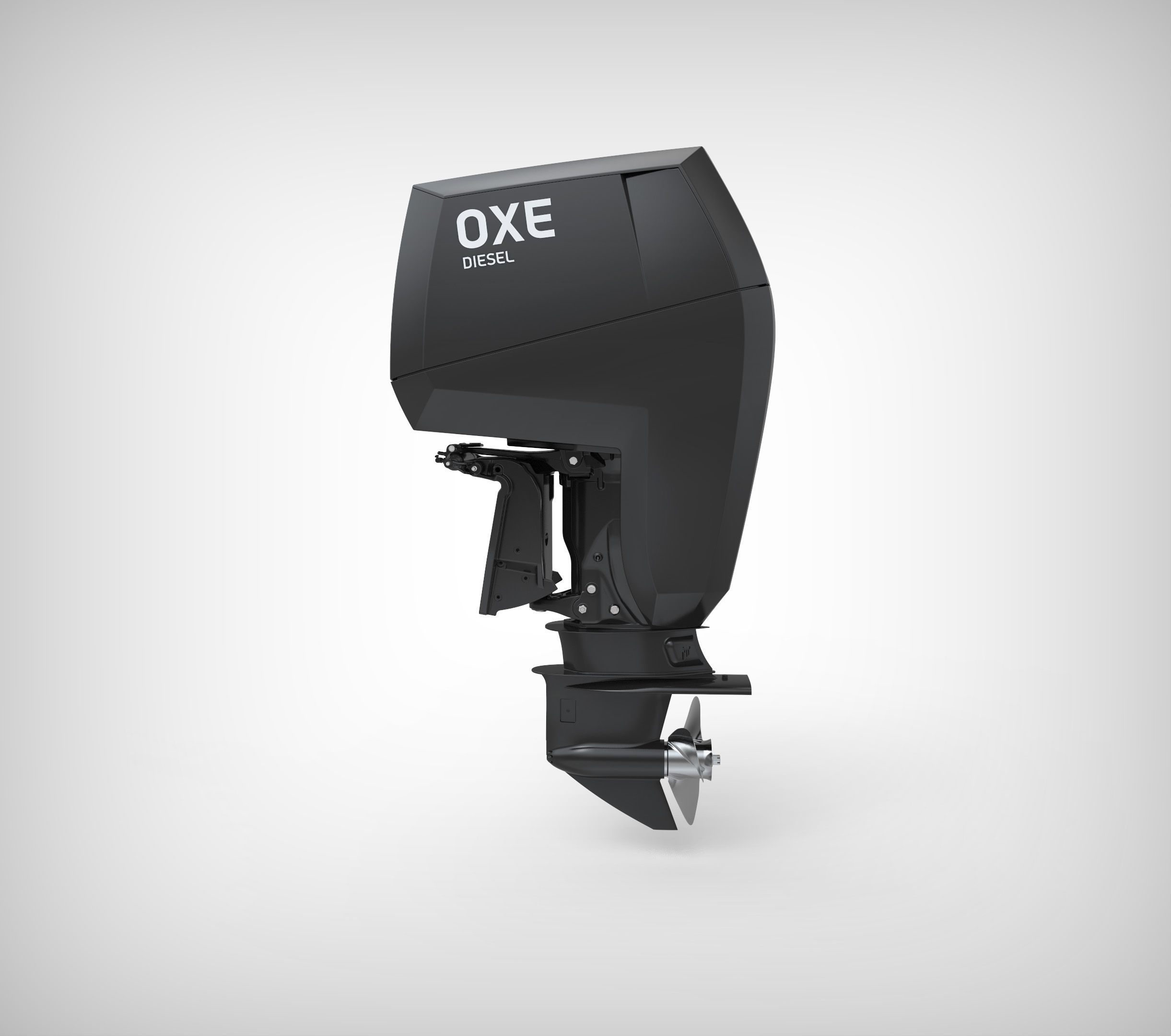 Image showing a side view of the Oxe outboard motor