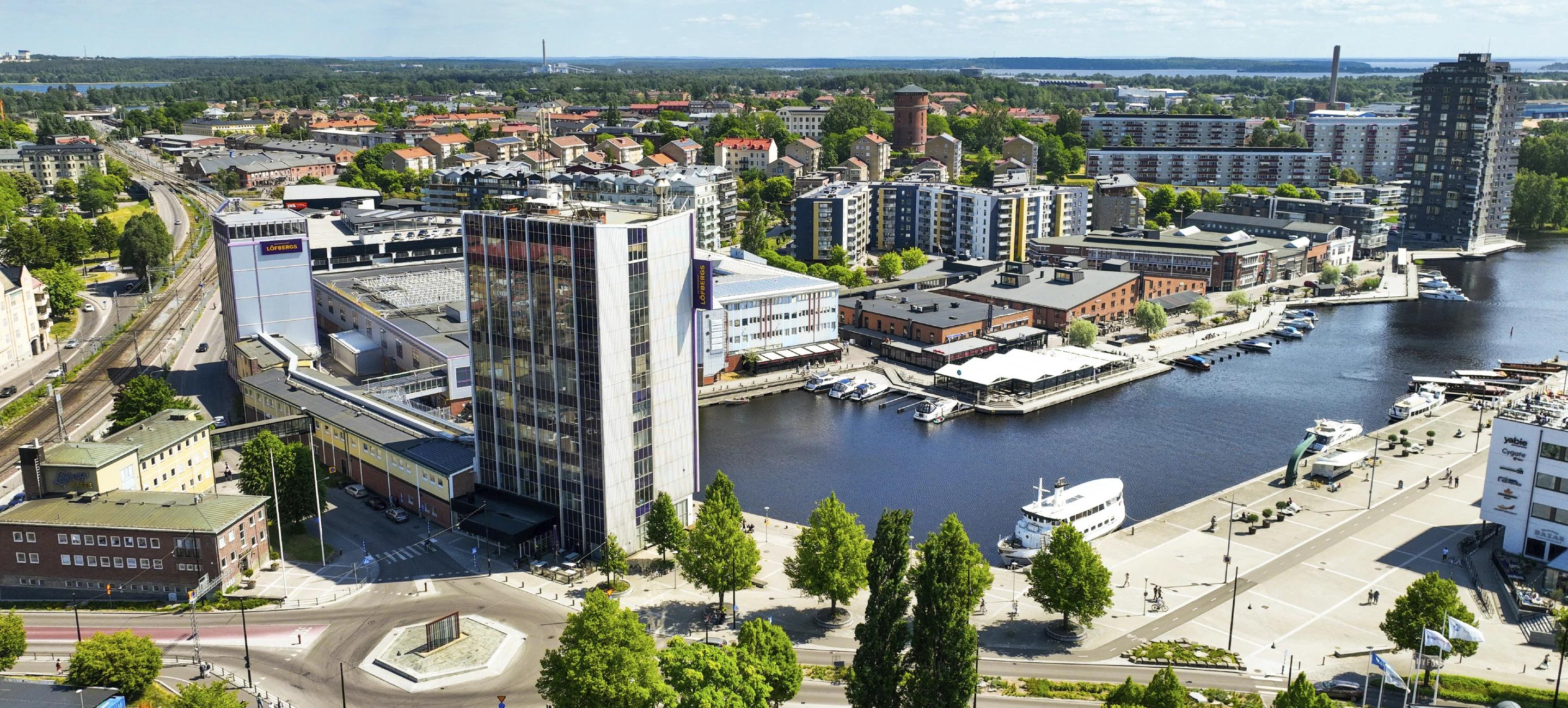 Karlstad från drönarperspektiv
