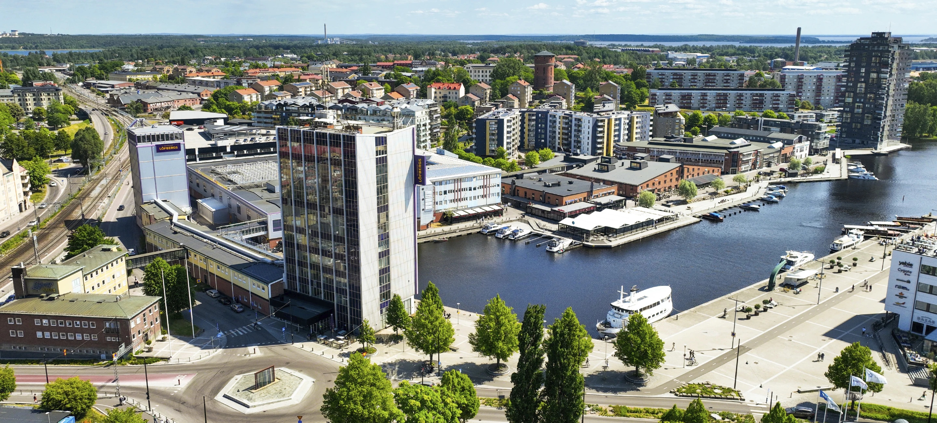 Karlstad från drönarperspektiv