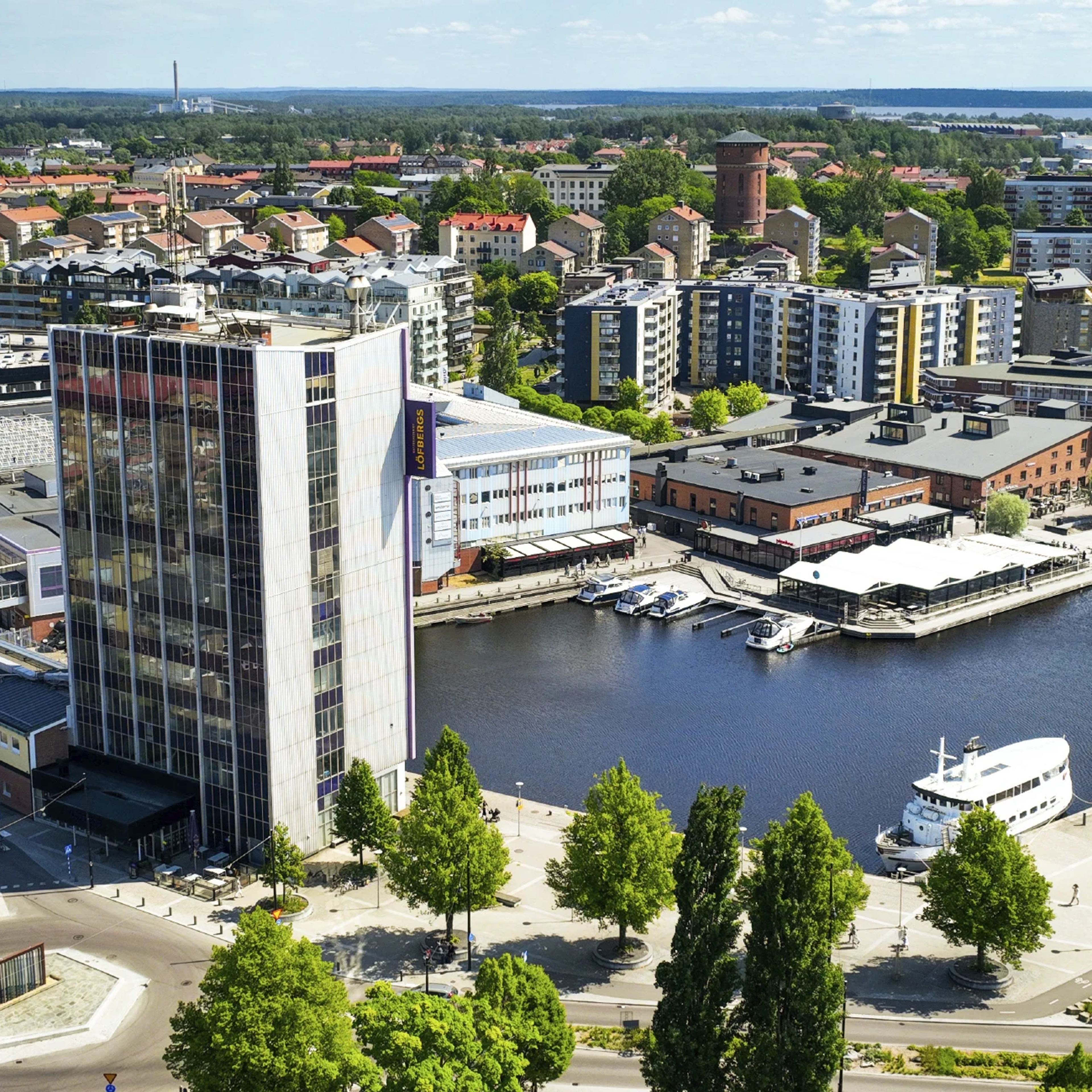 Karlstad från drönarperspektiv