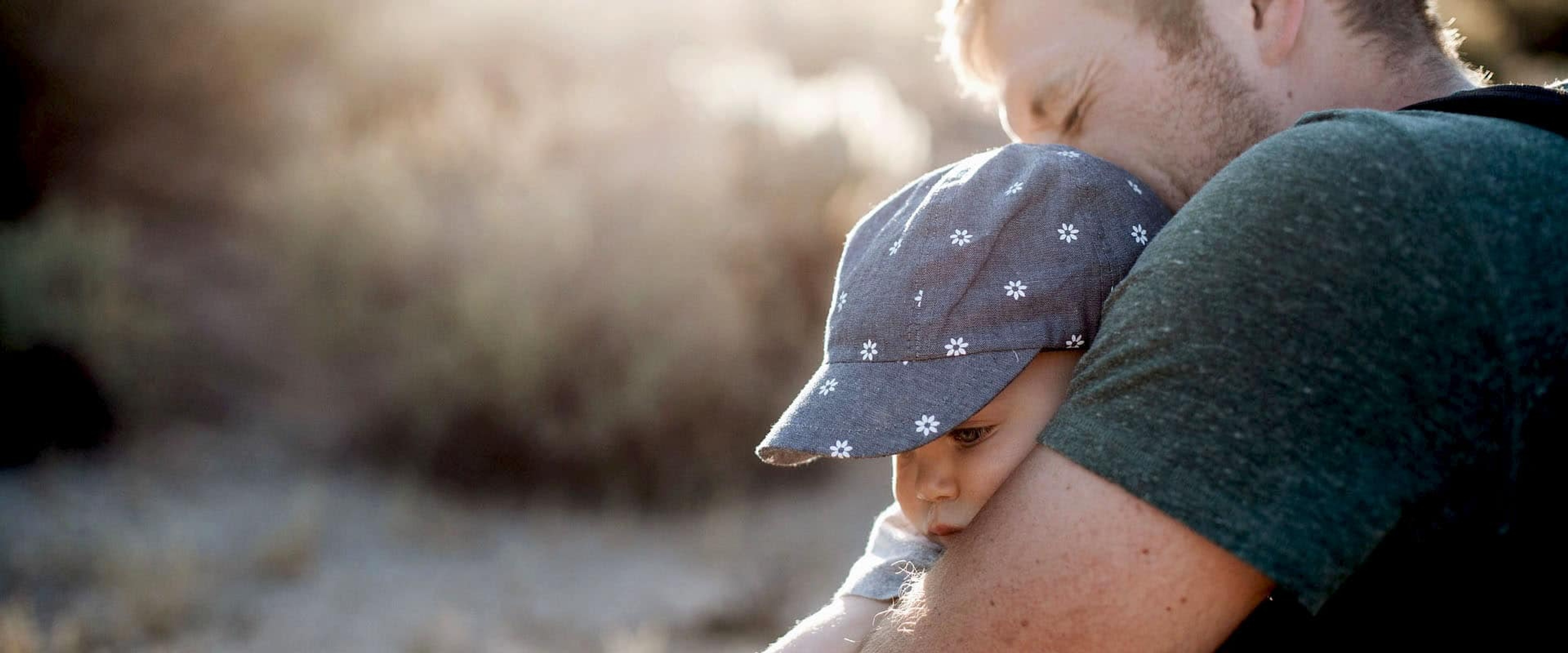 A father hugging his child