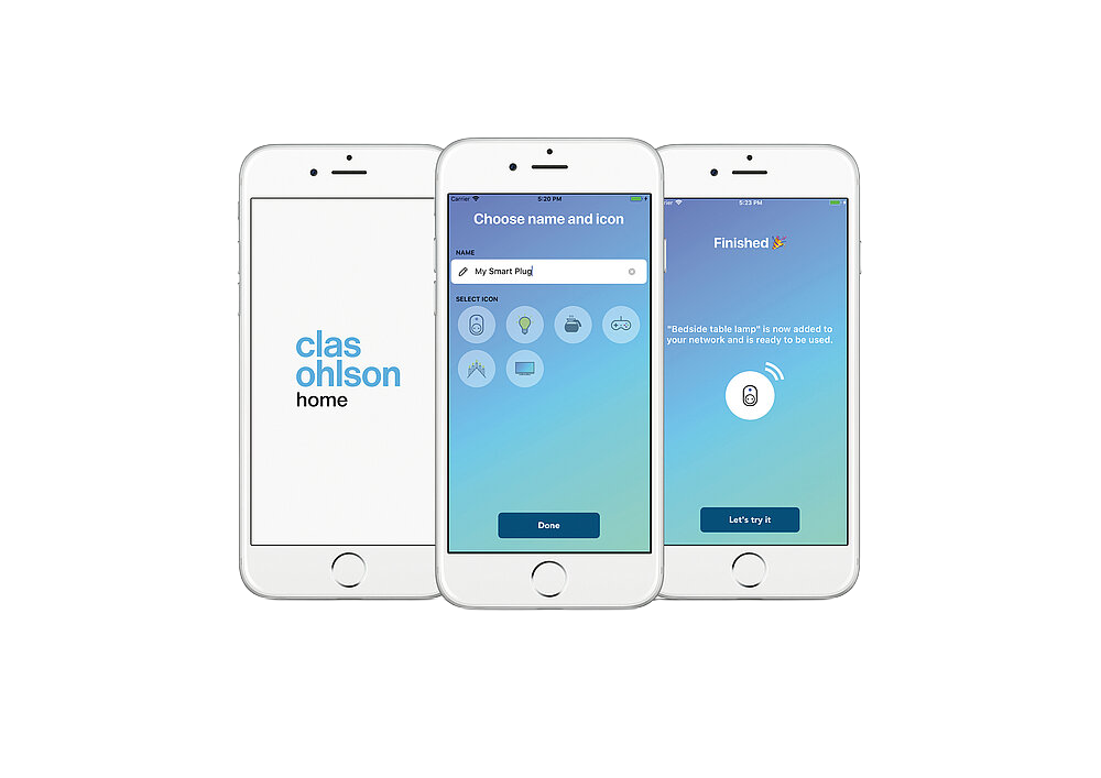 Image showing the Home app user interphase on three different devices