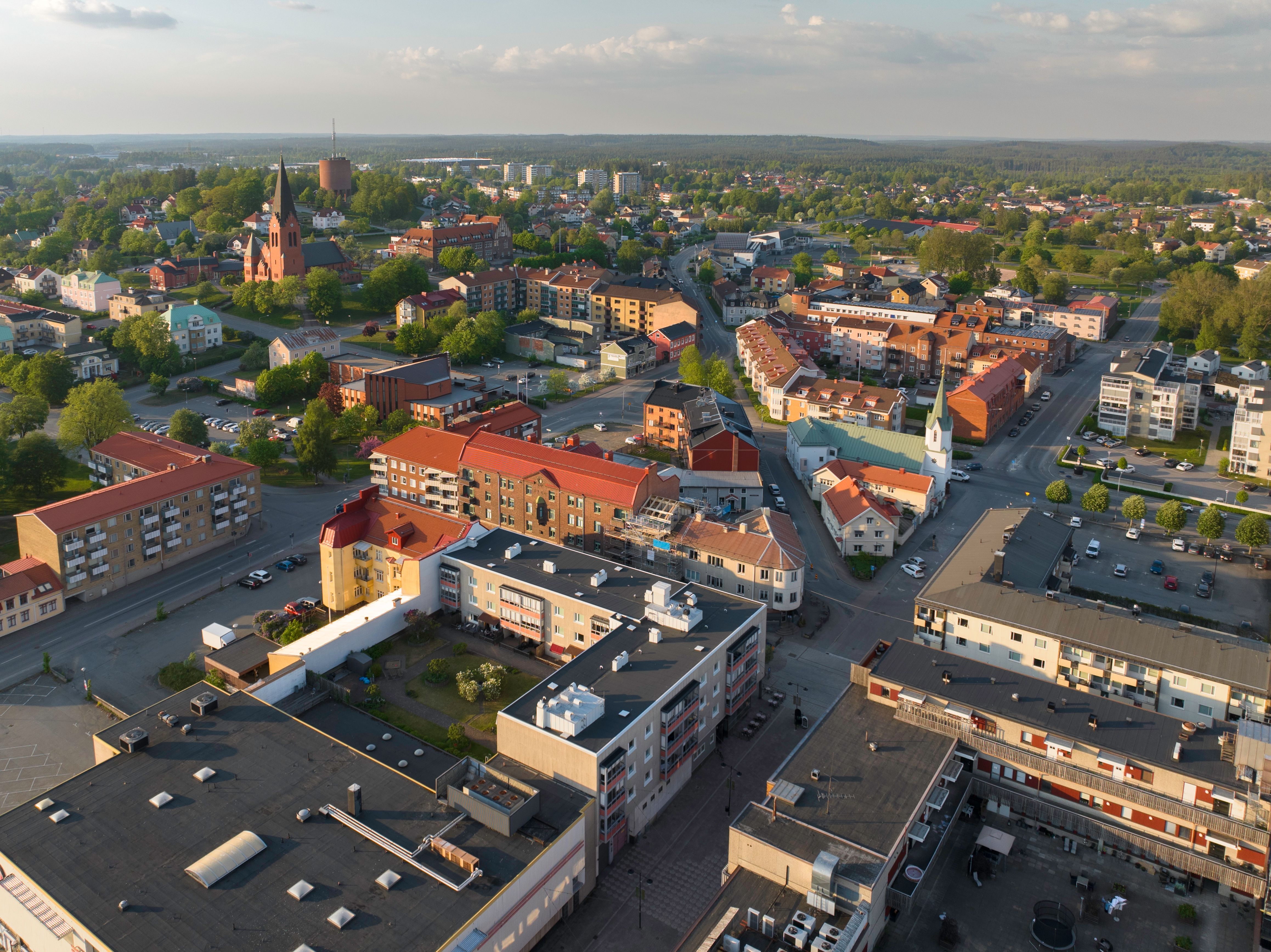 Office from drone view