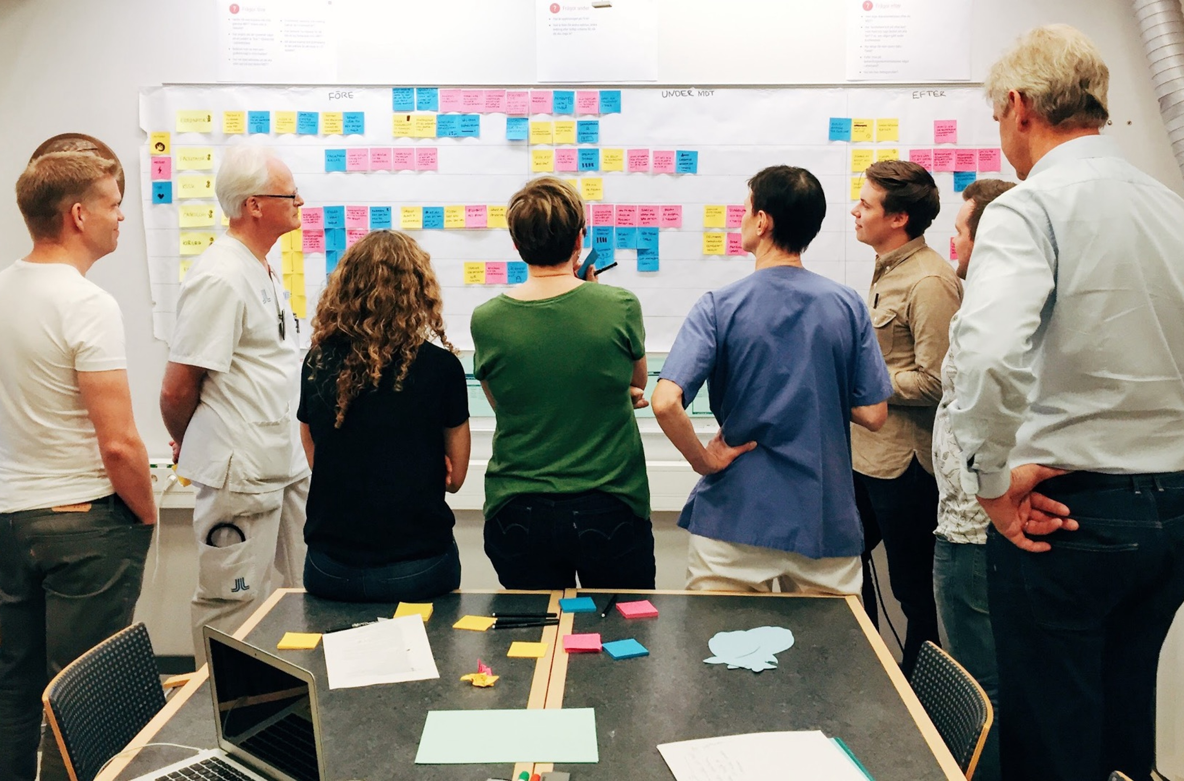 A bulletin board full of notes