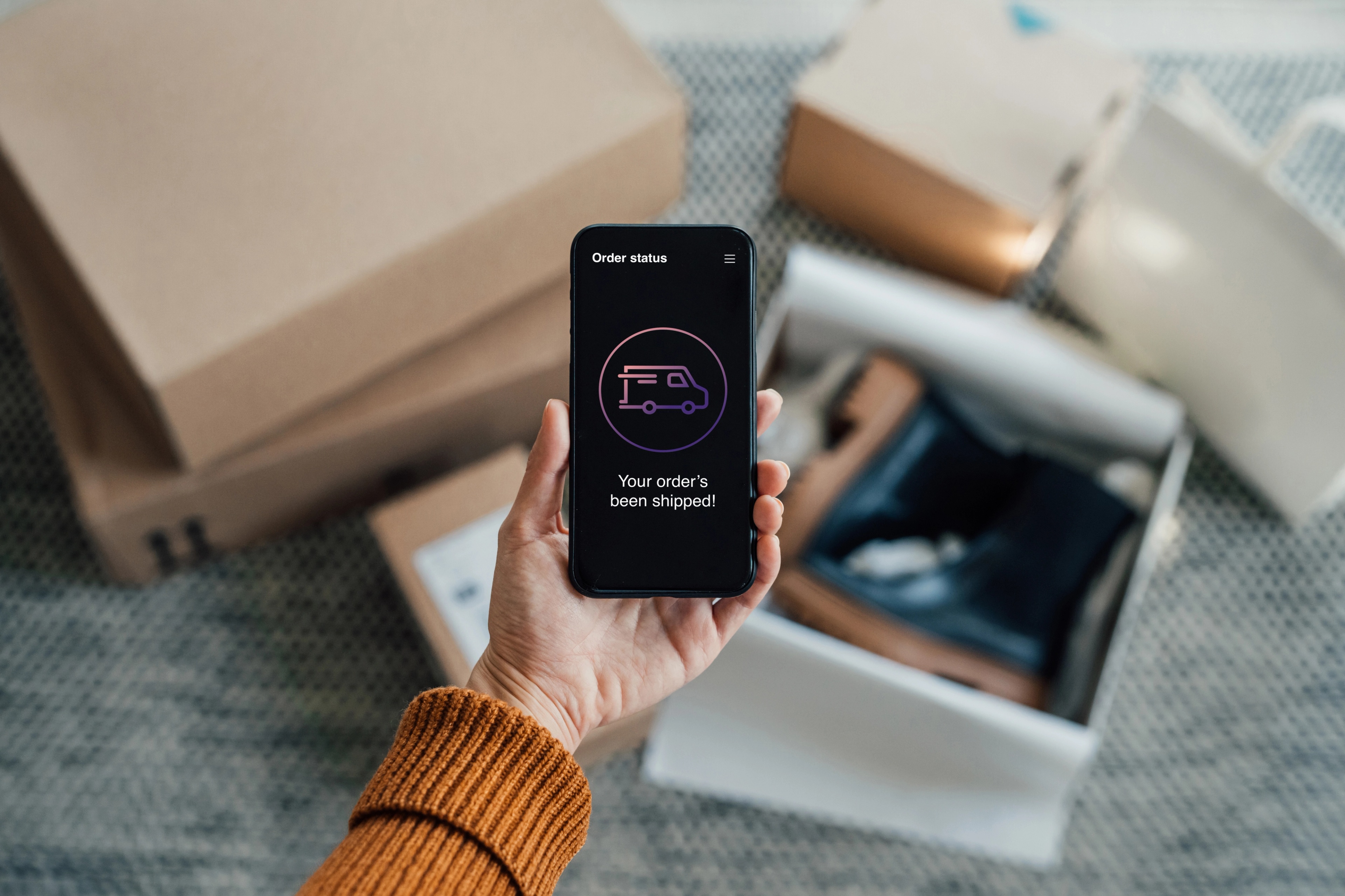 A person looking at a phone.