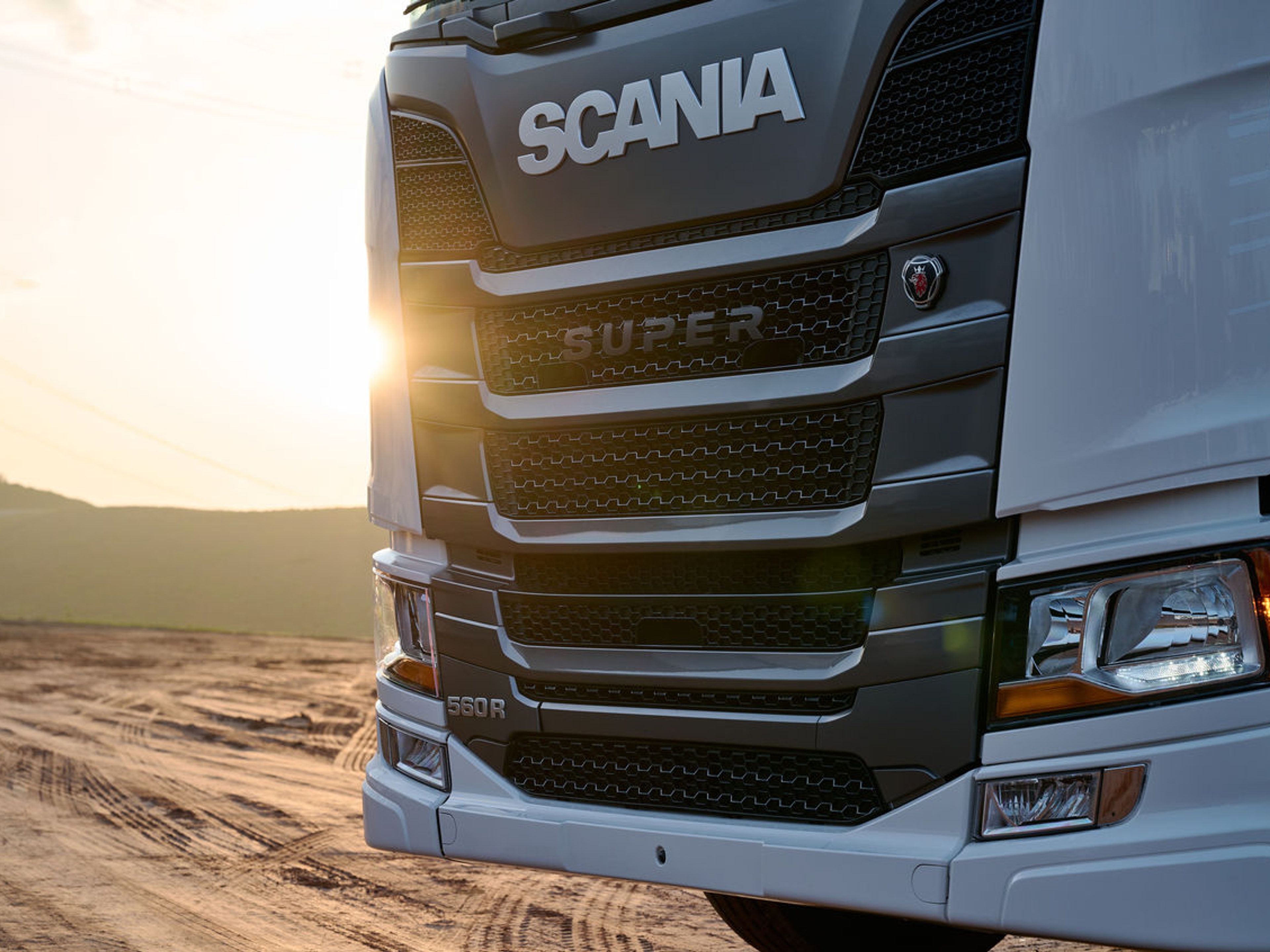 A canna truck driving on a road in the dessert