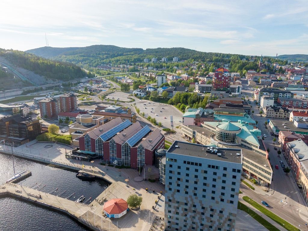 Office from drone view