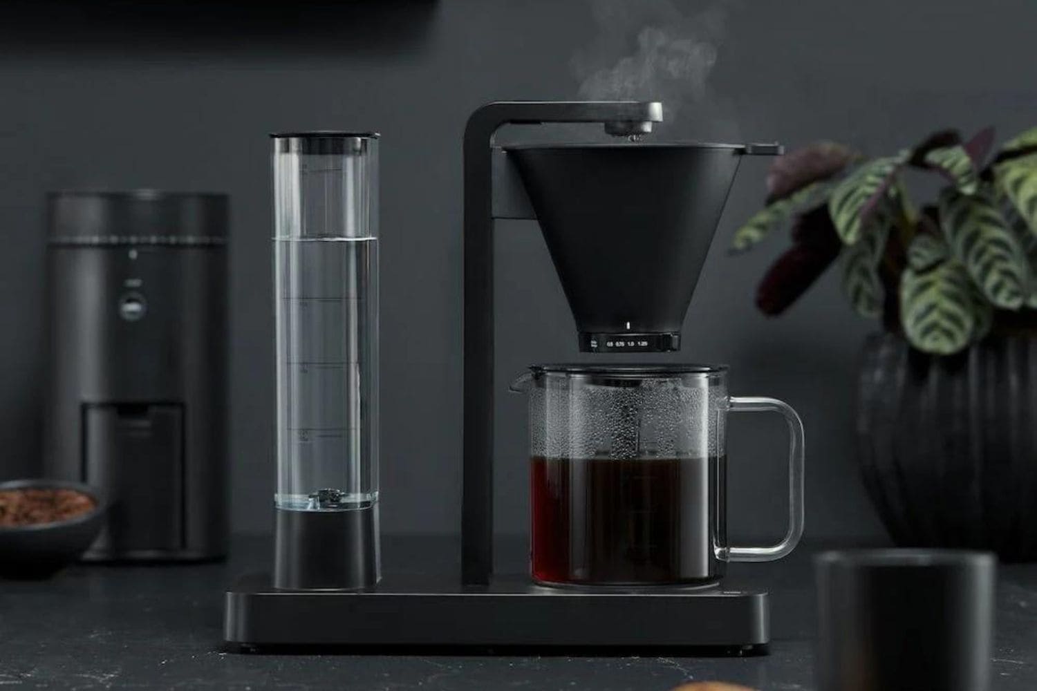 A coffee machine in a kitchen