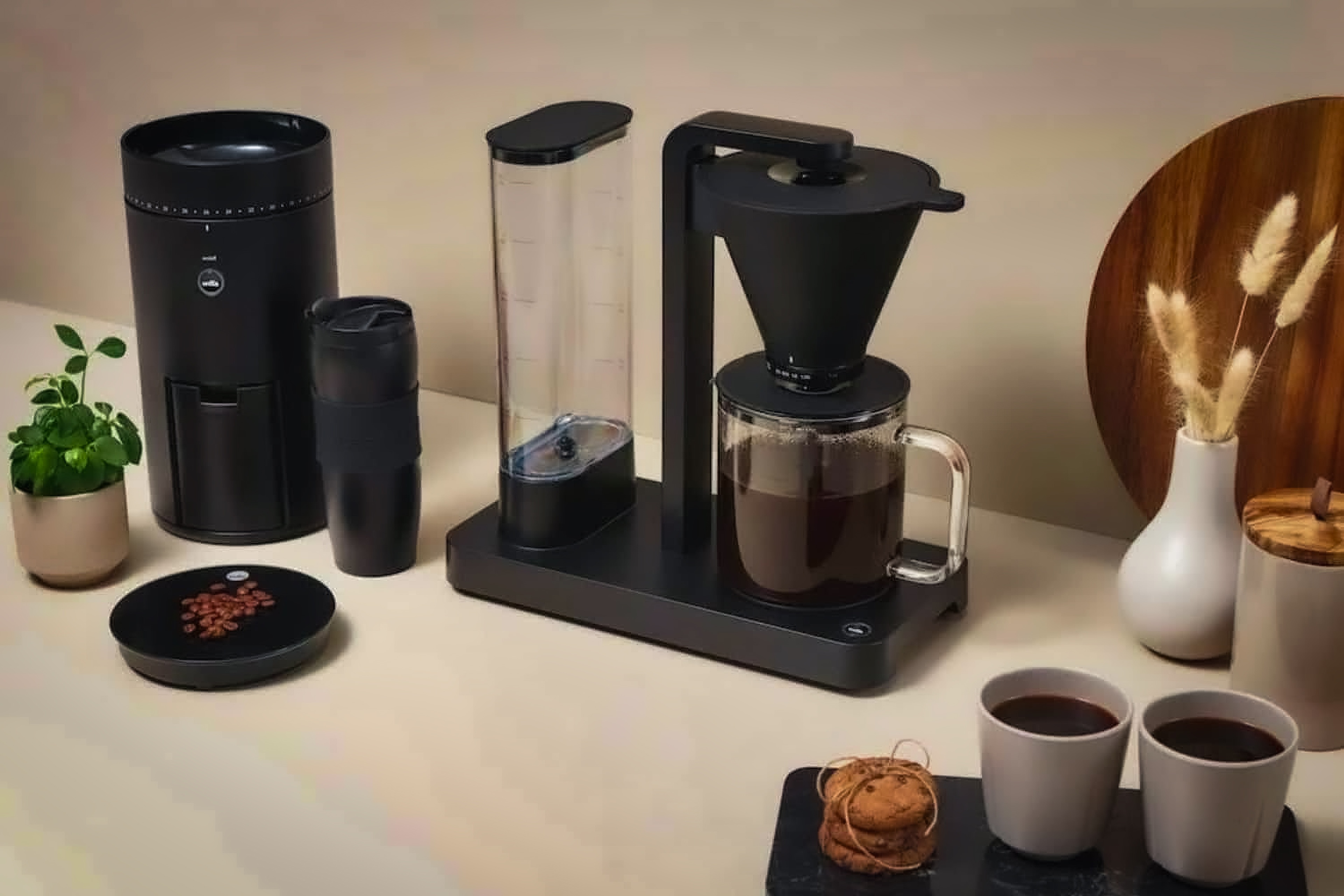 A coffee machine in a kitchen