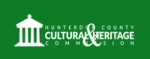 a small logo with a building with columns and the words Hunterdon County Cultural Heritage Commission in san serif text