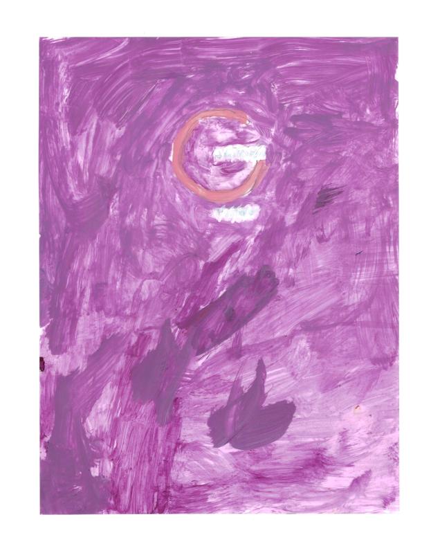 A purple painting of the Granada Ventures logo, featuring a large letter 'G' with white text and elements.