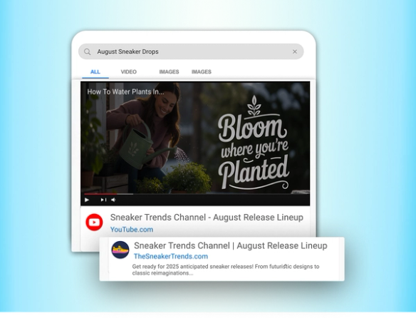 google search video results page