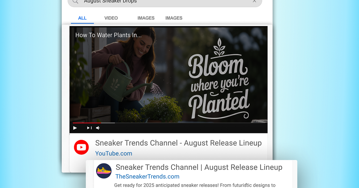 google search video results page