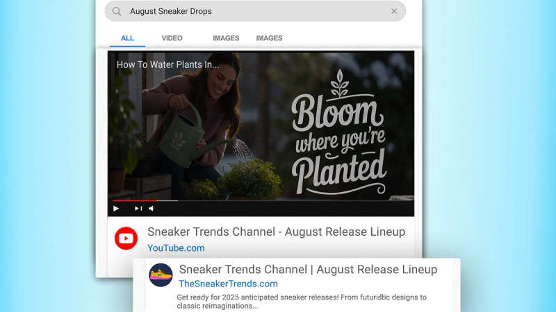 google search video results page