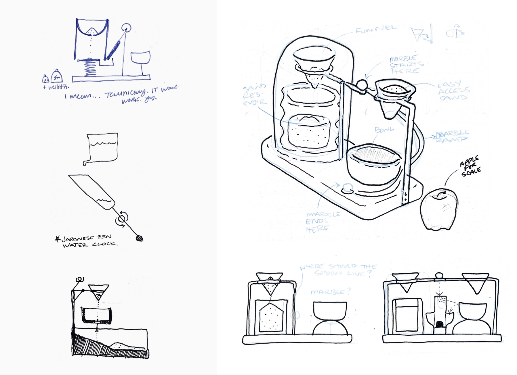 An assortment of sketch showing many different options for meditation timers