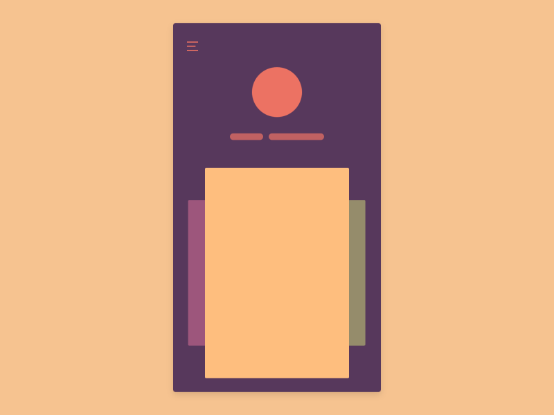 Hamburger Menu on a mobile application