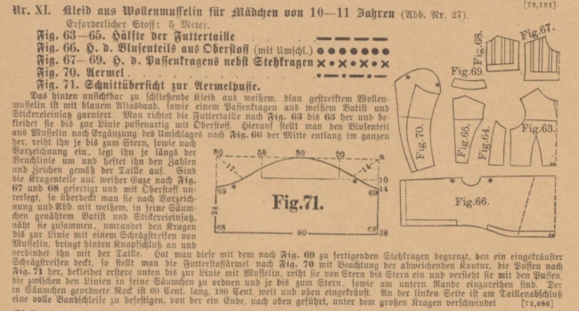 Pattern diagram with explanatory text in an old German font.
