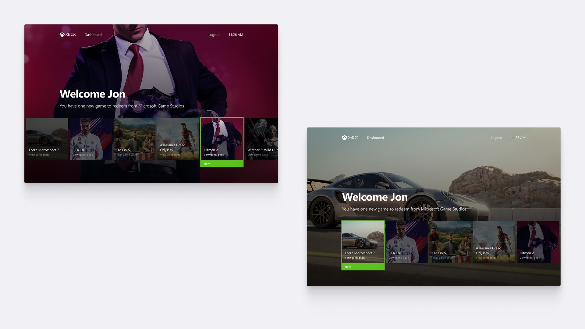 Xbox Review Hub dashboard screens