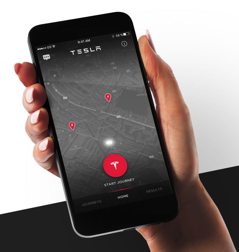 Tesla Charge Ahead app