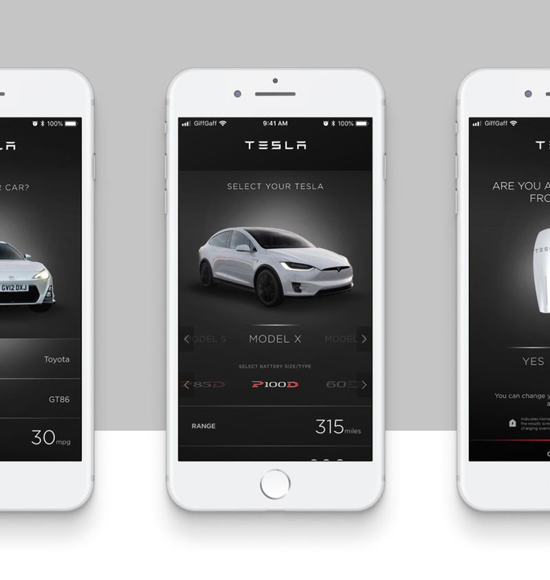 Tesla Charge Ahead app