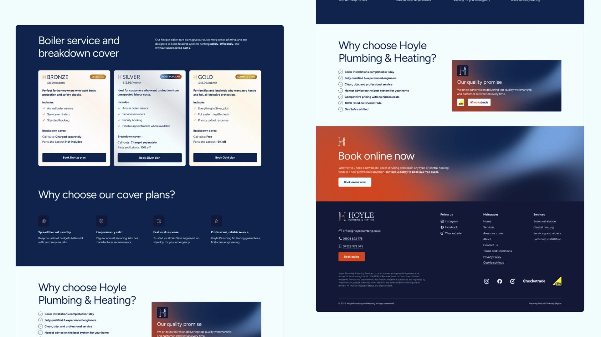 Hoyle Plumbing and Heating information architecture