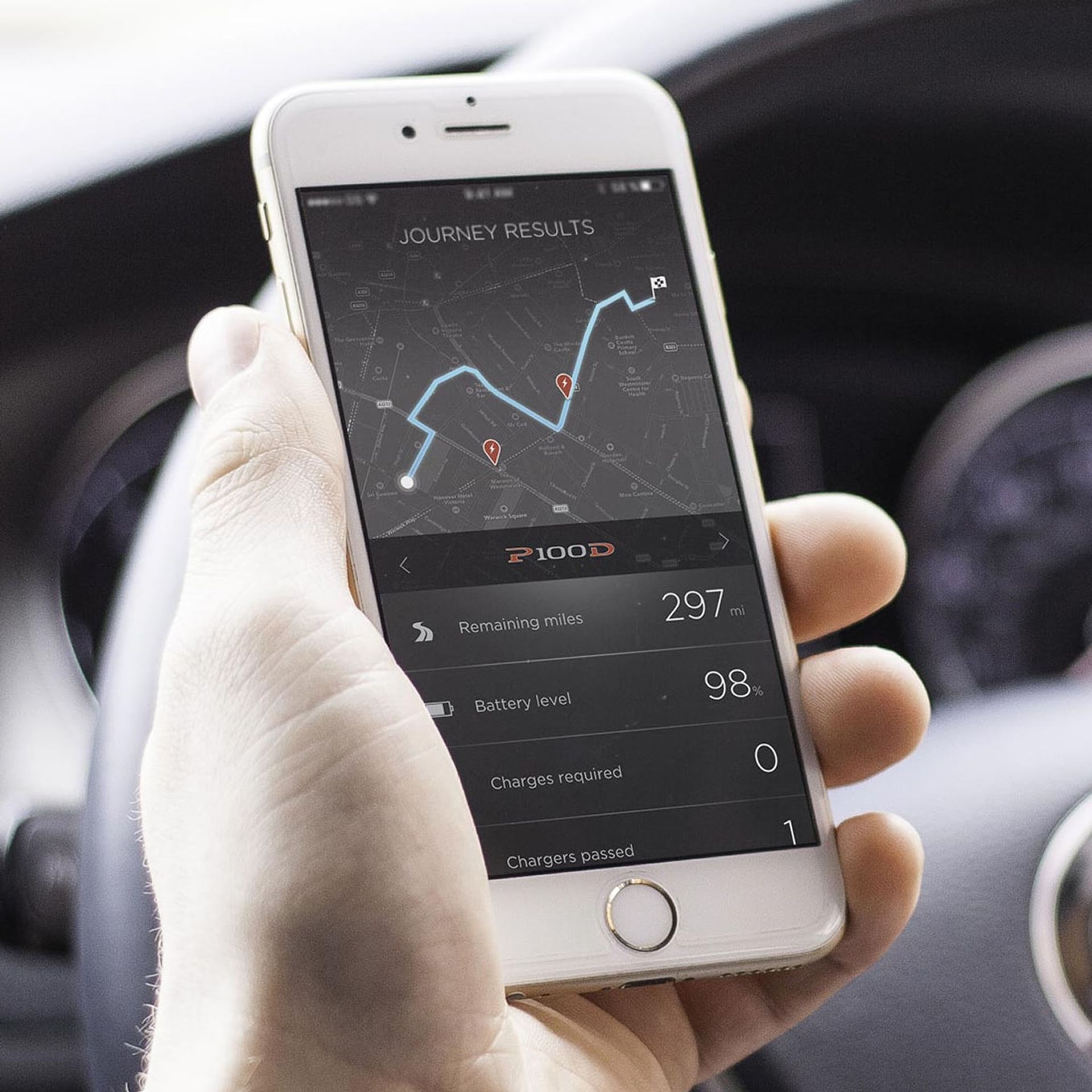 Journey results screen