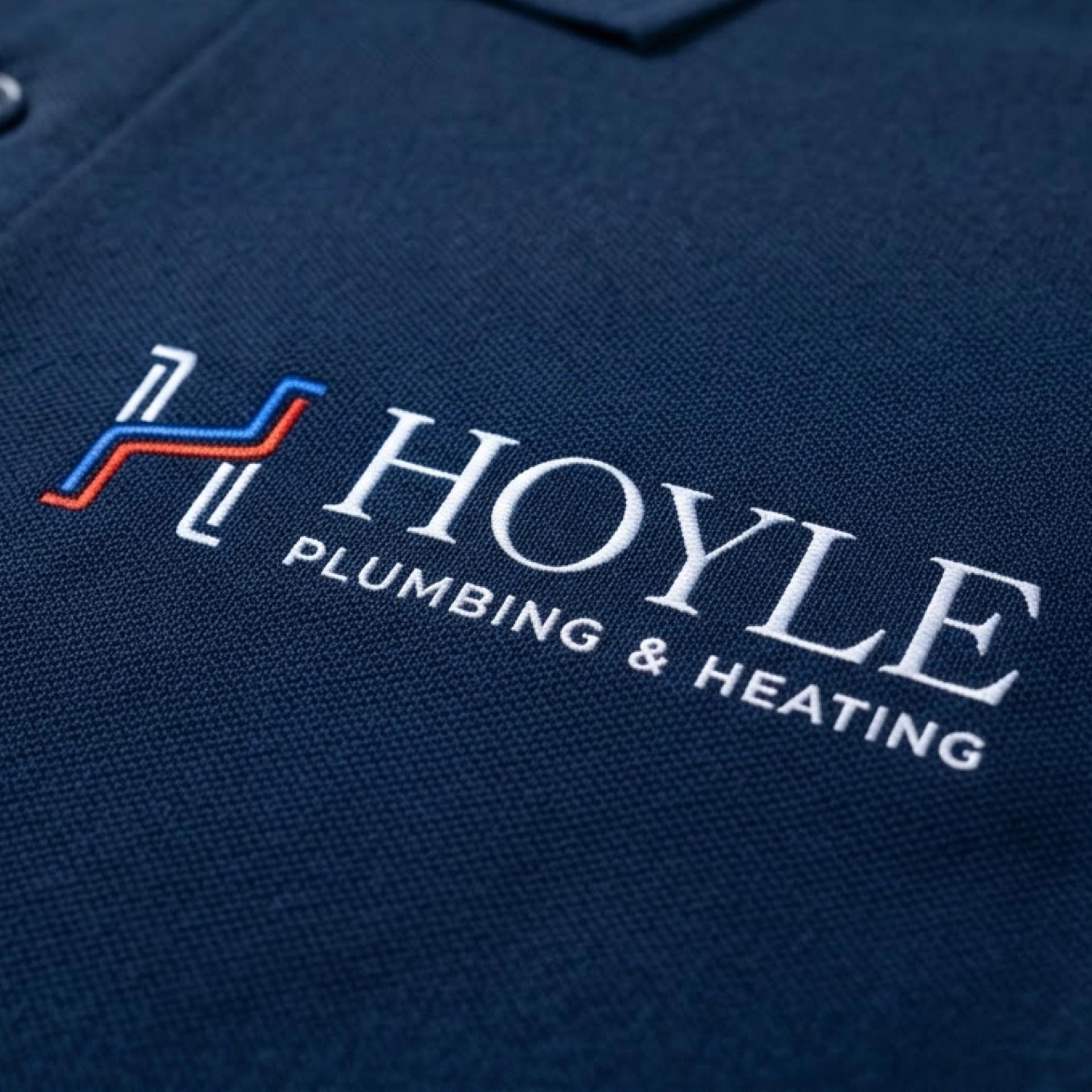 Hoyle Plumbing and Heating embroidered brand logo