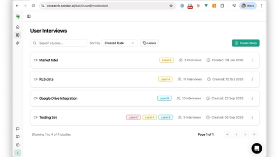 New Feature: Labels (for User Interviews)