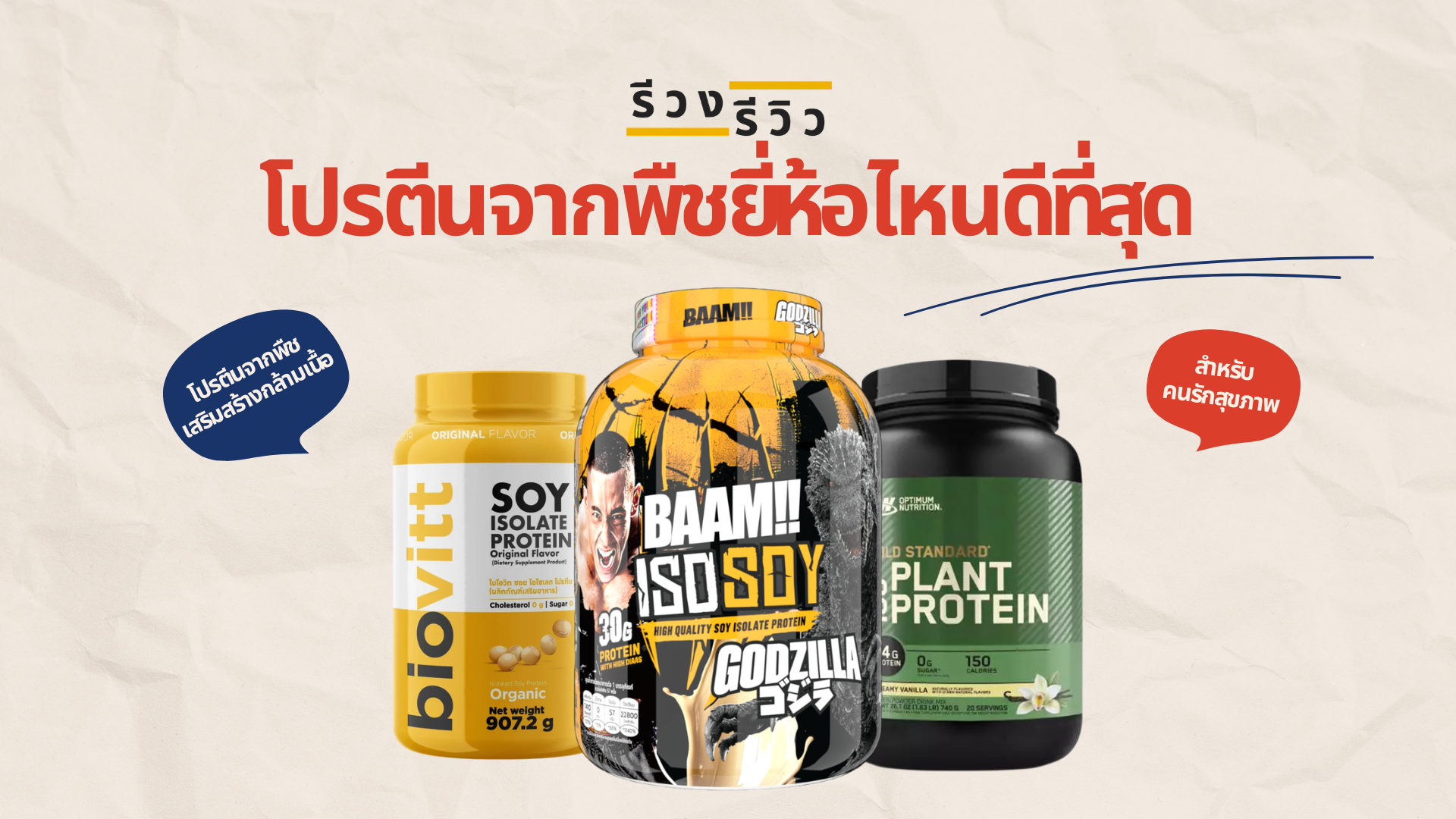 รูปภาพหน้าปก ซื้อโปรตีนพืชยี่ห้อไหนดี สำหรับคนรักสุขภาพ
