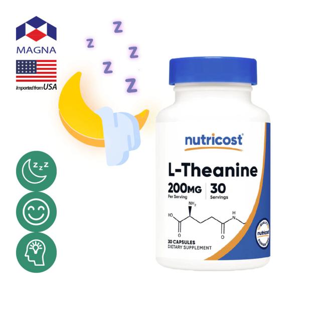 นูทรีคอสท์ แอล-ธีอะนีน 200 mg แคปซูล Nutricost L-Theanine