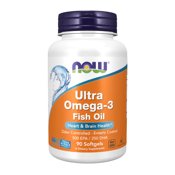 Now Foods Ultra Omega 3 500EPA/250DHA Fish Oil 1000 mg 90/180 Softgels/Fish Softgels นาวฟู้ดส์ โอเมก้า 3 น้ำมันปลา