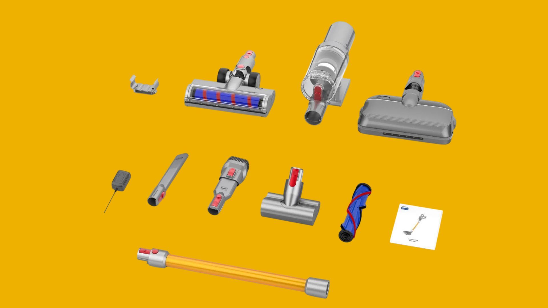 อุปกรณ์ทั้งหมดในกล่องเครื่องดูดฝุ่น Airbot Hypersonics Max