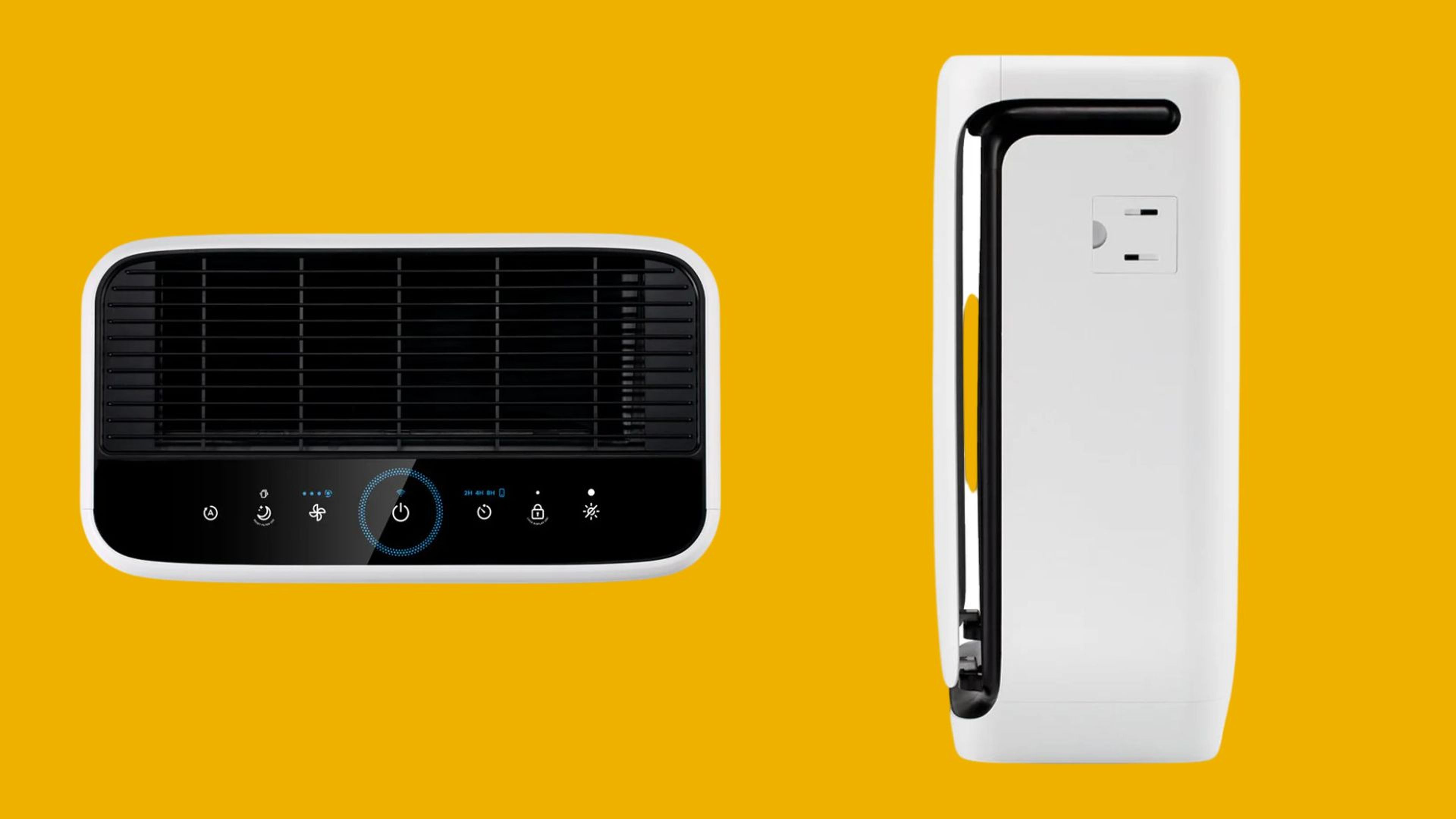 เครื่องฟอกอากาศ Levoit Vital 200S ด้านบน (รูปซ้าย) และด้านข้าง (รูปขวา)