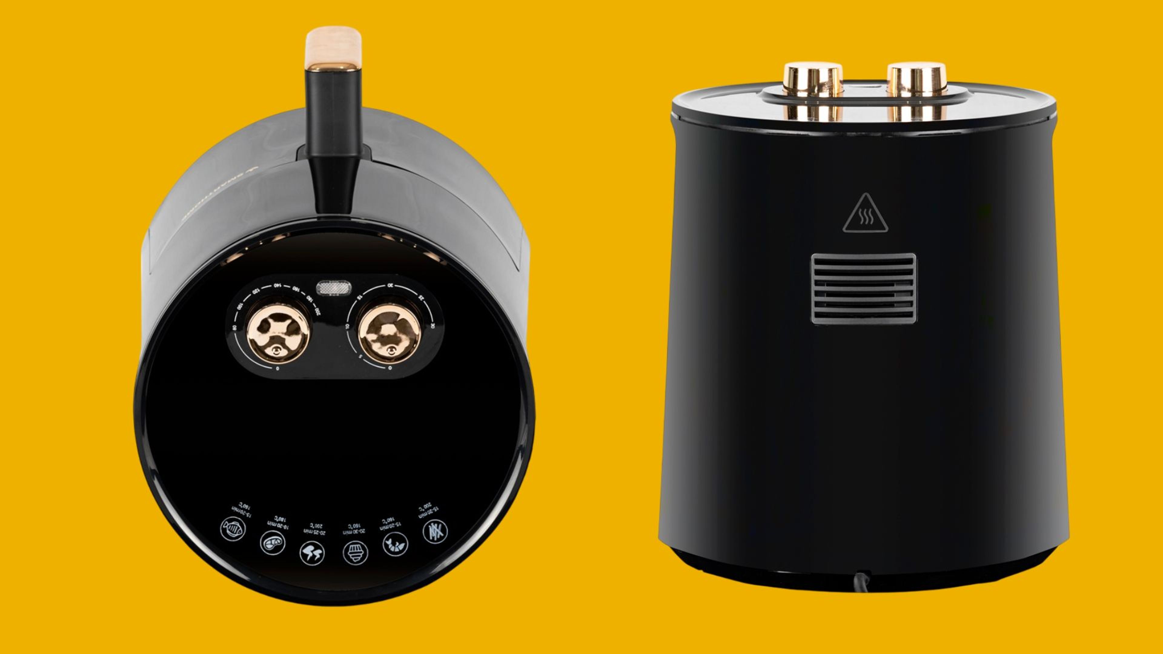 หม้อทอดไร้น้ำมัน SMARTHOME รุ่น MV-1200 ด้านบน (รูปซ้าย) และด้านหลัง (รูปขวา)