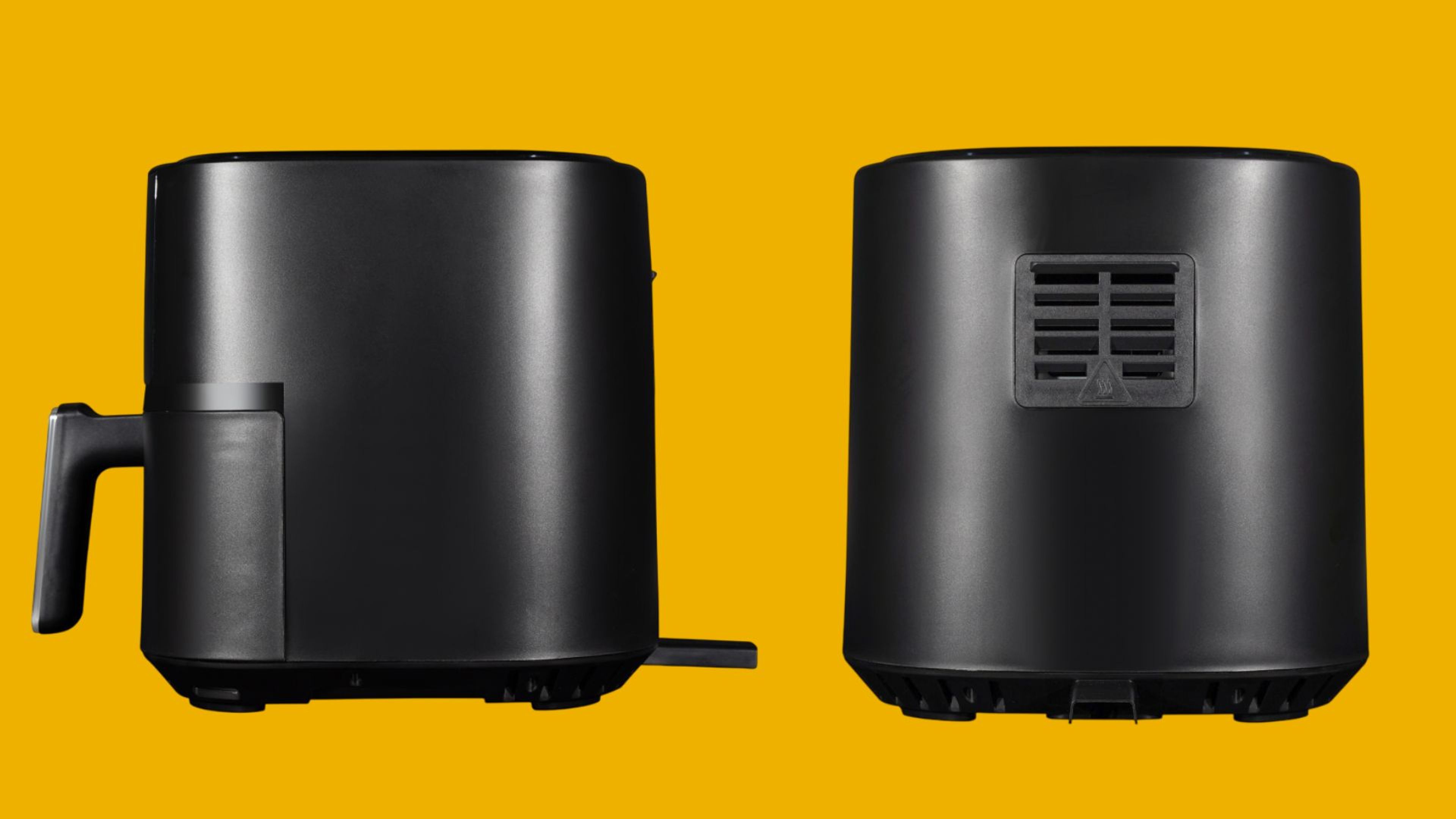 หม้อทอดไร้น้ำมัน Seagull ดิจิตอล 3.8 ลิตร ด้านข้าง (รูปซ้าย) และด้านหลัง (รูปขวา)