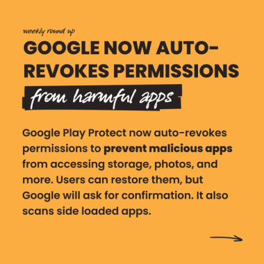 Goolge now auto-revokes permissions from harmful apps