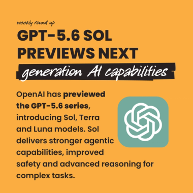 GPT-5.6 Sol previews next generation AI capabilities. OpenAI has previewed the GPT-5.6 series, introducing Sol, Terra and Luna models. Sol delivers stronger agentic capabilities, improved safety and advanced reasoning for complex tasks. GPT-5.6 Sol previews next generation AI capabilities. OpenAI has previewed the GPT-5.6 series, introducing Sol, Terra and Luna models. Sol delivers stronger agentic capabilities, improved safety and advanced reasoning for complex tasks.