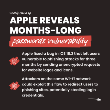 Apple reveals months-long passwords vulnerability