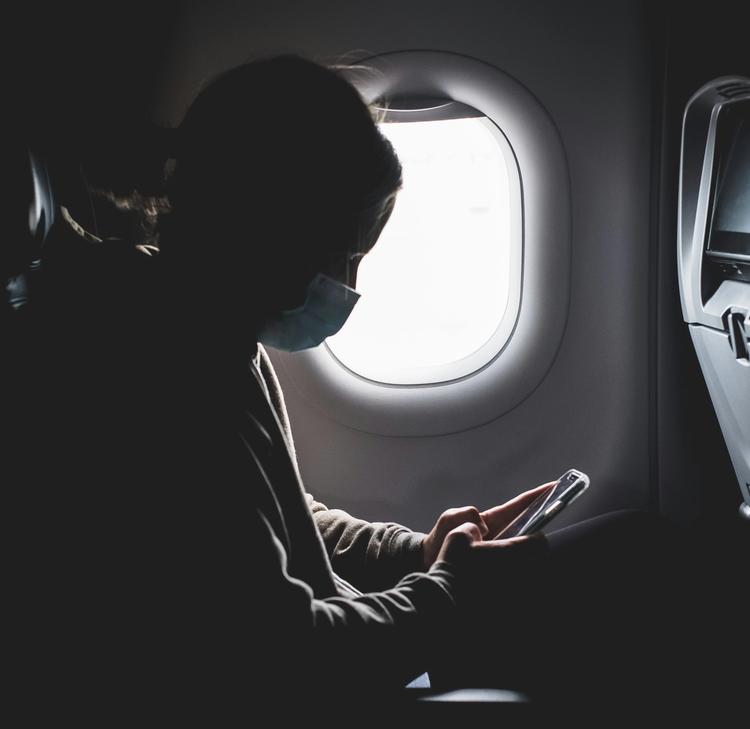 using phone on a plane using phone on a plane