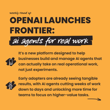openai launches frontier: ai agents for real work. It’s a new platform designed to help businesses build and manage AI agents that can actually take on real operational work, not just experiments. Early adopters are already seeing tangible results, with AI agents cutting weeks of work down to days and unlocking more time for teams to focus on higher-value tasks. openai launches frontier: ai agents for real work. It’s a new platform designed to help businesses build and manage AI agents that can actually take on real operational work, not just experiments. Early adopters are already seeing tangible results, with AI agents cutting weeks of work down to days and unlocking more time for teams to focus on higher-value tasks.