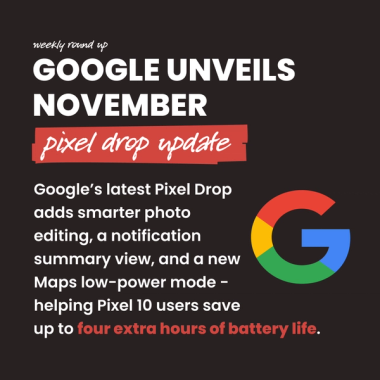 Google unveils November Pixel Drop update
