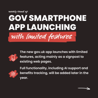 Gov smartphone app launching with limited features