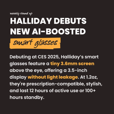 Halliday debuts new AI-boosted smart glasses Halliday debuts new AI-boosted smart glasses