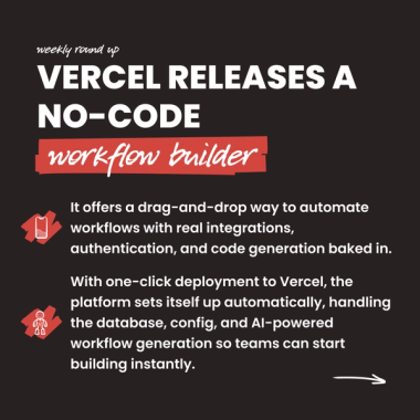 Vercel releases a no-code workflow builder Vercel releases a no-code workflow builder