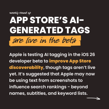 App store's AI-generated tags are live in the beta