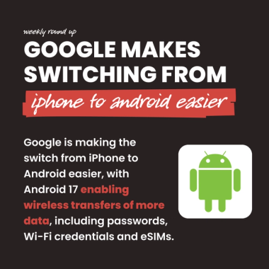Google Makes Switching From iphone to android easier. Google is making the switch from iPhone to Android easier, with Android 17 enabling wireless transfers of more data, including passwords, Wi-Fi credentials and eSIMs. Google Makes Switching From iphone to android easier. Google is making the switch from iPhone to Android easier, with Android 17 enabling wireless transfers of more data, including passwords, Wi-Fi credentials and eSIMs.