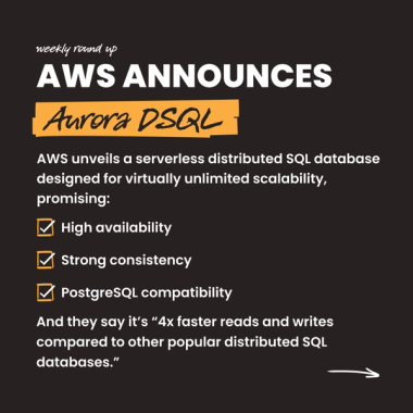 AWS announces Aurora DSQL AWS announces Aurora DSQL