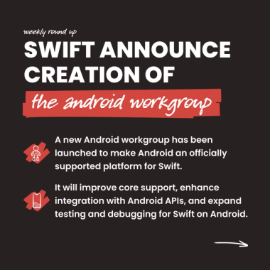 Swift announce creation of the Android workgroup Swift announce creation of the Android workgroup