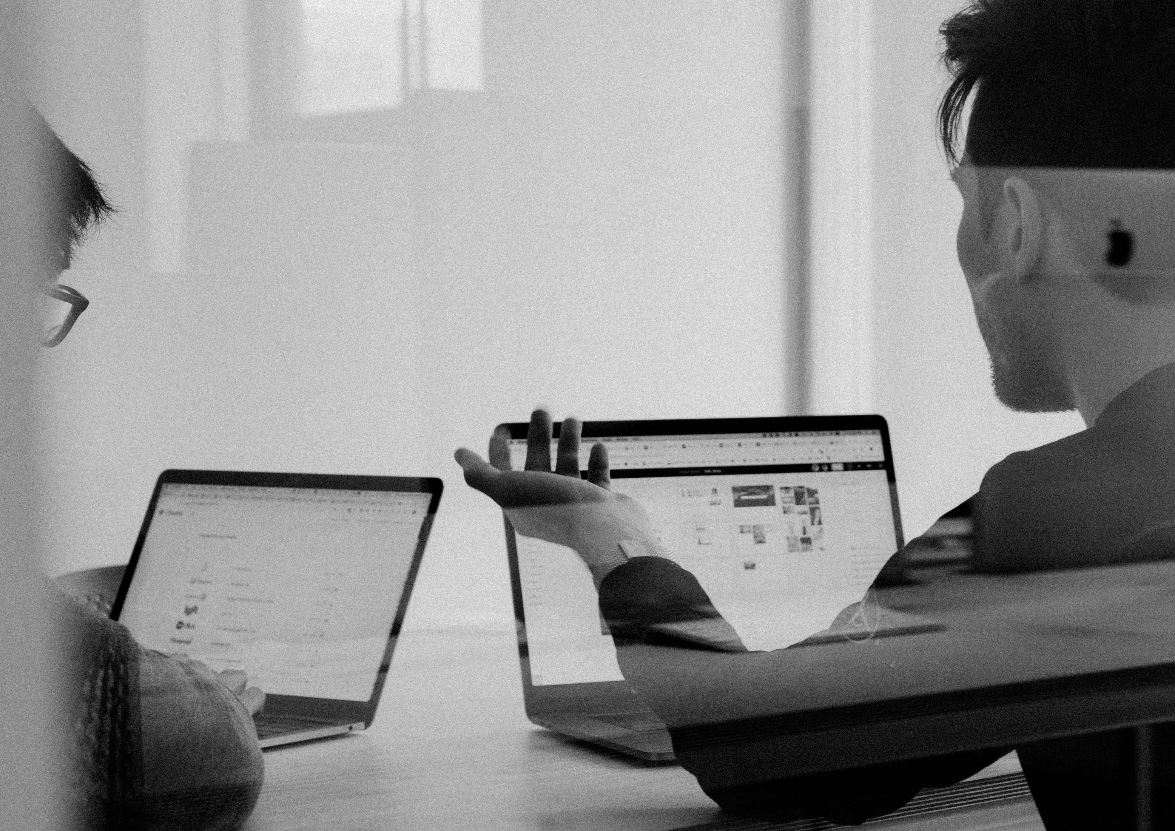 Your agency - having a meeting on laptops - The Distance