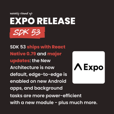 Expo release SDK 53